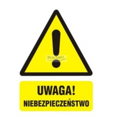 Znak Naklejka 5x7 cm UWAGA!...