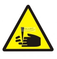 Znak Naklejka 5x5 cm GROZI...